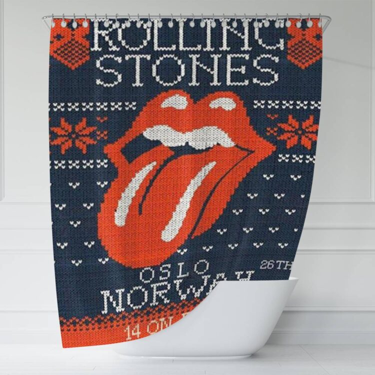 The Rolling Stones 14 On Fire Olso Norway Art Shower Curtain