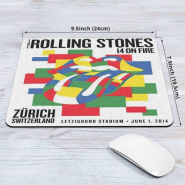 Rolling Stones 14 On Fire Zurich, Switzerland Mouse Pad