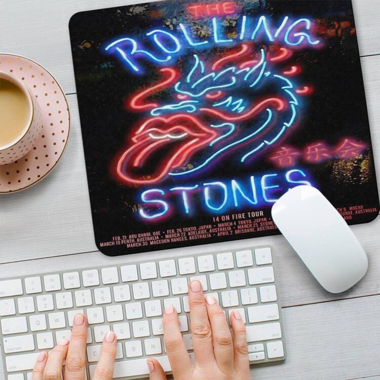 The Rolling Stones 14 On Fire Dragon Led Light Mouse Pad