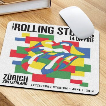 Rolling Stones 14 On Fire Zurich, Switzerland Mouse Pad
