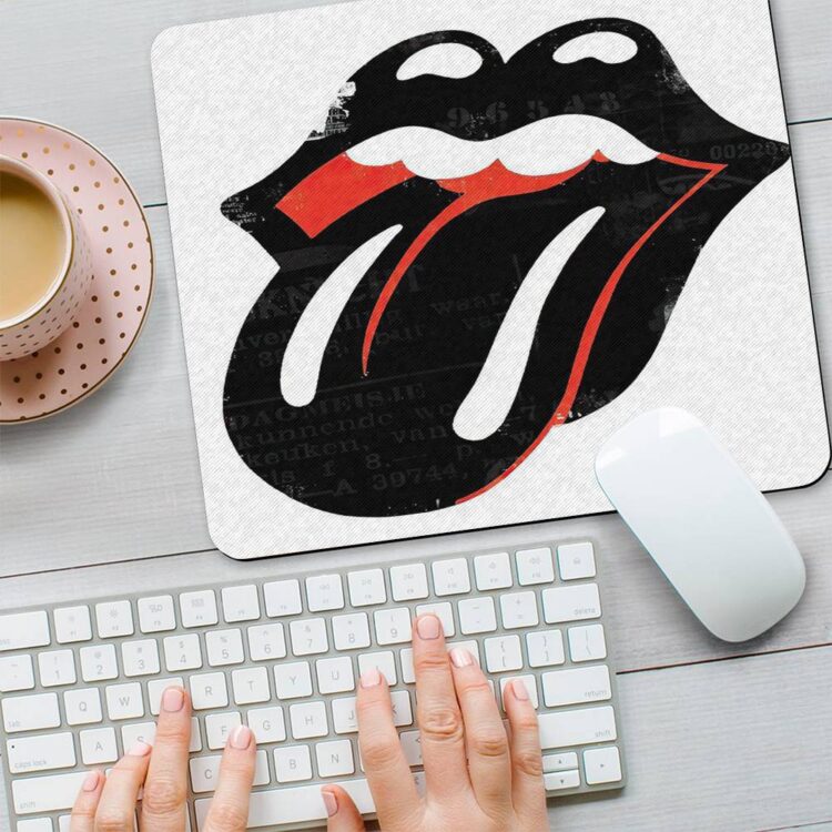 The Rolling Stones Black Tougue Grunge Style Milwaukee Mouse Pad