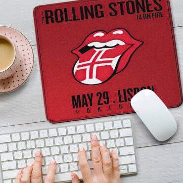 The Rolling Stones 14 On Fire Lisbon Mouse Pad