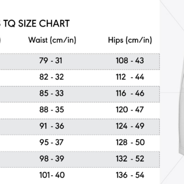 Shorts TQ Size Chart 20 10 20