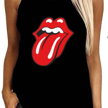 The Rolling Stones Big Tongue Strappy Back Tank Top