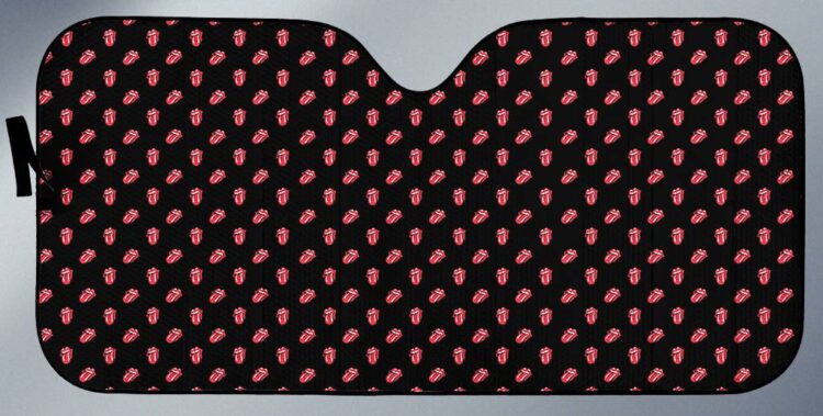 The Rolling Stones Tongue Pattern Auto Sun Shade