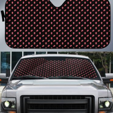The Rolling Stones Tongue Pattern Auto Sun Shade