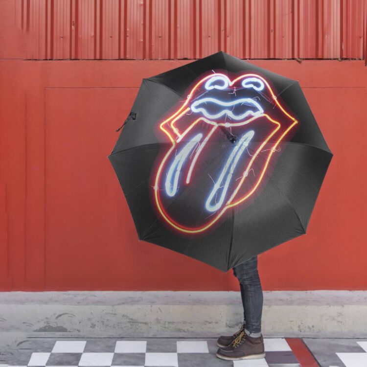 The Rolling Stones Big Tongue Neon Light 203 Umbrella