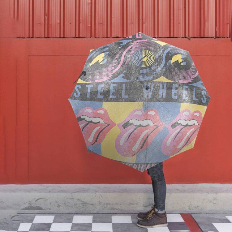 The Rolling Stones Steel Wheel White Tour Umbrella