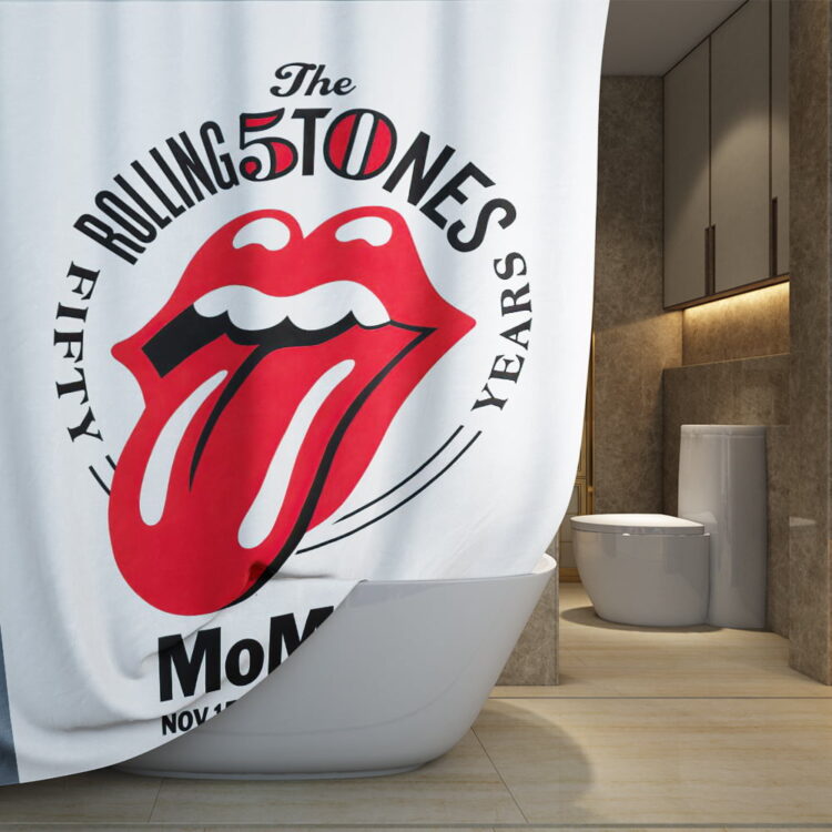 Rolling Stones 50th Anniversary MoMA Art Shower Curtain