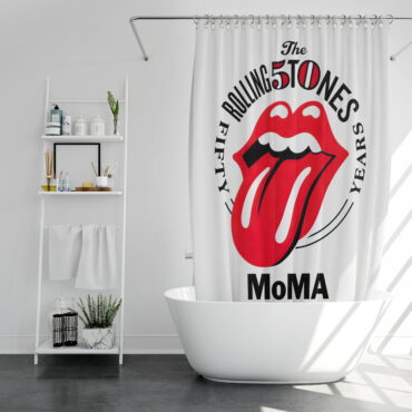 Shower Curtain 3 Rolling Stones 50th Anniversary MoMA Event Poster
