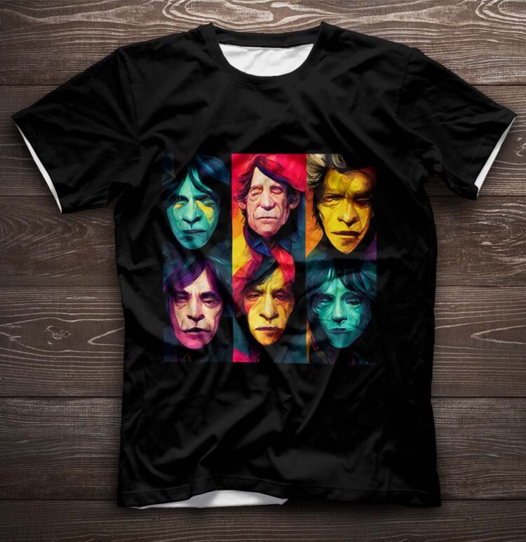 The Rolling Stones Band Oil Paint Shirt