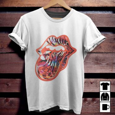 The Rolling Stones Red Psychedelic Big Tongue Shirt