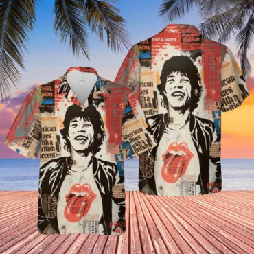 Rolling Stones Mick Jagger Art Hawaiian Shirt