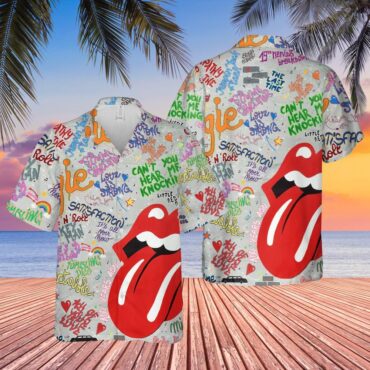 Rolling Stones No Filter Songs Tongue Hawaiian Shirt
