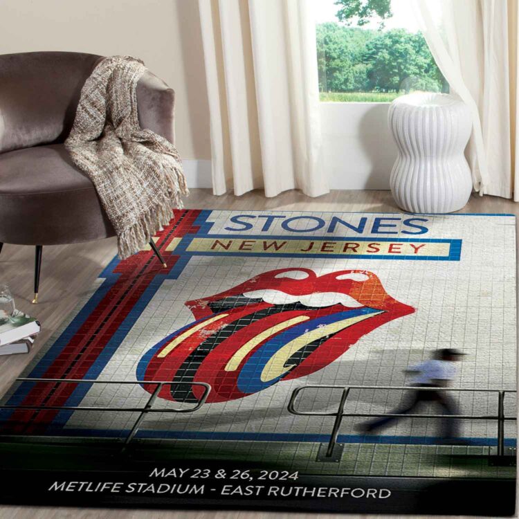 Rolling Stones Hackney Diamonds East Rutherford, NJ 2024 Rug Carpet