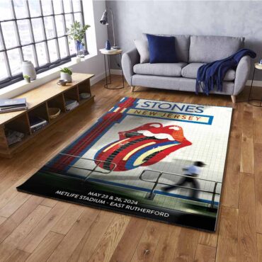 Rolling Stones Hackney Diamonds East Rutherford, NJ 2024 Rug Carpet