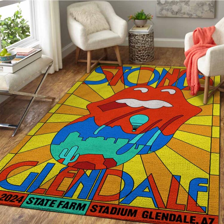 Rolling Stones Hackney Diamonds Glendale, AZ 2024 Rug Carpet