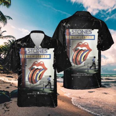 Rolling Stones Hackney Diamonds East Rutheford Hawaiian Shirt