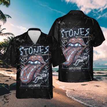 Rolling Stones Hackney Diamonds Houston Hawaiian Shirt