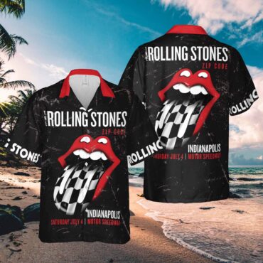 Rolling Stones Zip Code Indianapolis Speedway Hawaiian Shirt