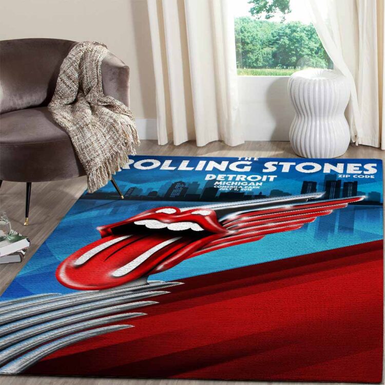 Rolling Stones Zip Code 2015 Detroit, MI Rug Carpet