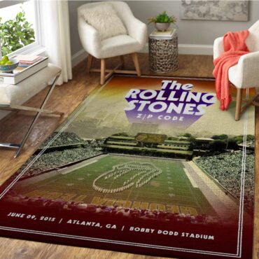 Rolling Stones Zip Code 2015 Atlanta, GA Rug Carpet