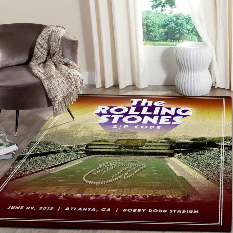 Rolling Stones Zip Code 2015 Atlanta, GA Rug Carpet