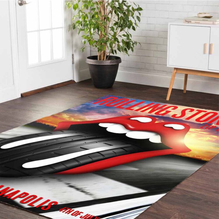 Rolling Stones Zip Code 2015 Indianapolis Tire Tongue Rug Carpet