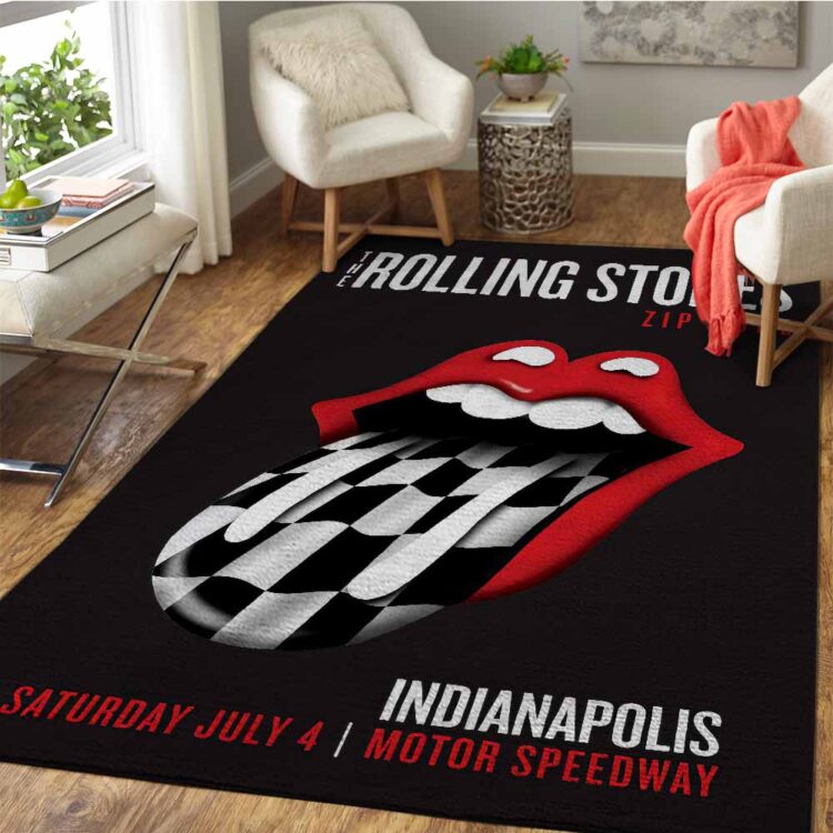 Rolling Stones Zip Code 2015 Indianapolis Tire Tongue Rug Carpet