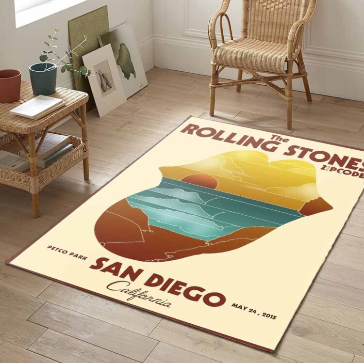 Rolling Stones Zip Code 2015 San Diego, CA Rug Carpet