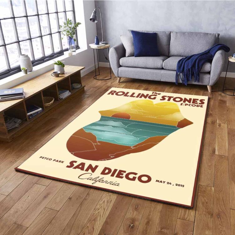 Rolling Stones Zip Code 2015 San Diego, CA Rug Carpet