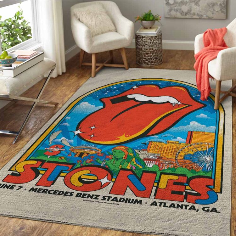 Rolling Stones Hackney Diamonds Atlanta, GA 2024 Rug Carpet
