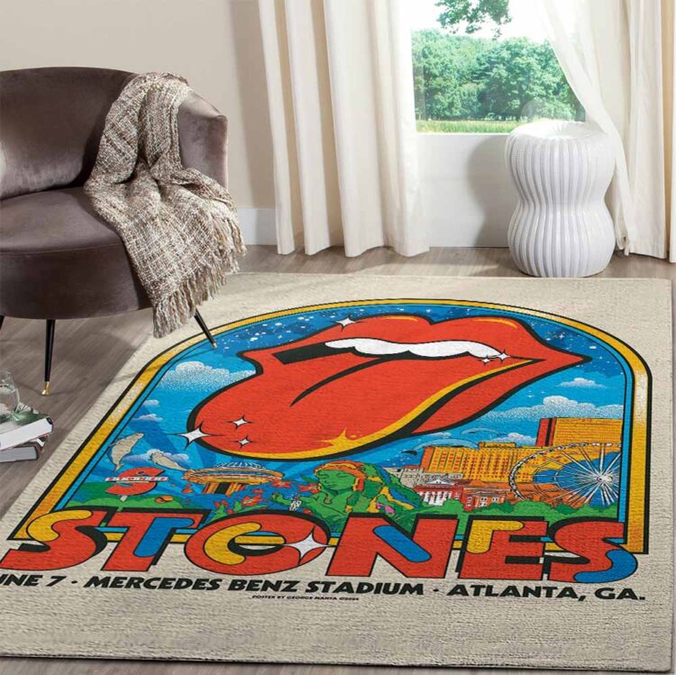 Rolling Stones Hackney Diamonds Atlanta, GA 2024 Rug Carpet