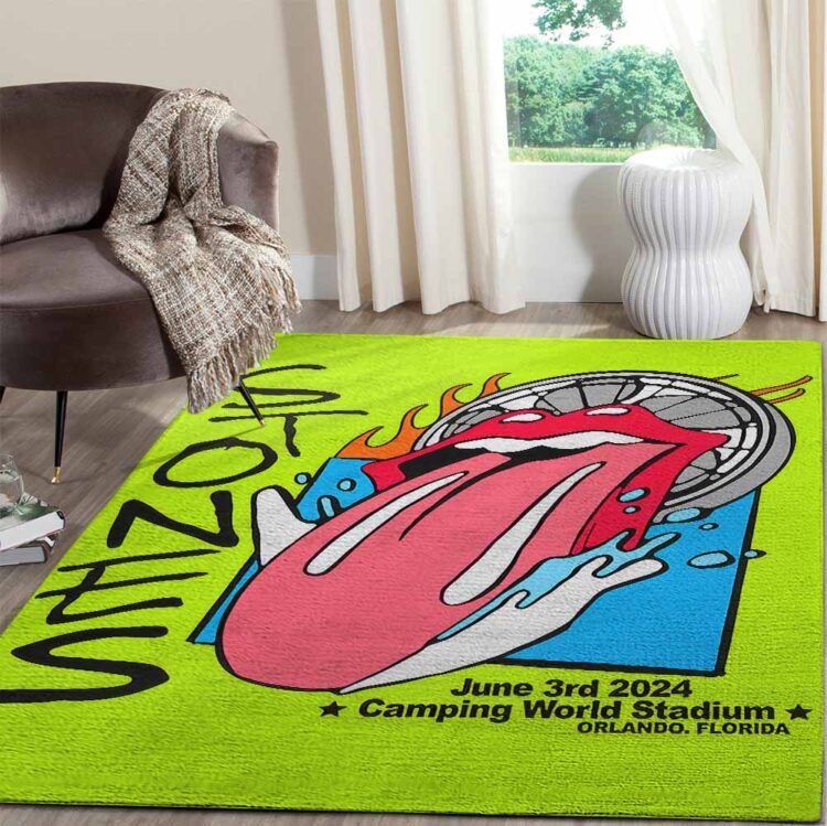 Rolling Stones Hackney Diamonds Orlando, FL 2024 Rug Carpet