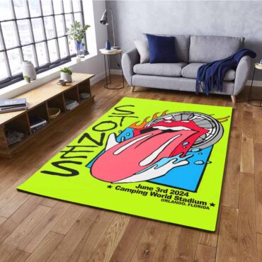 Rolling Stones Hackney Diamonds Orlando, FL 2024 Rug Carpet
