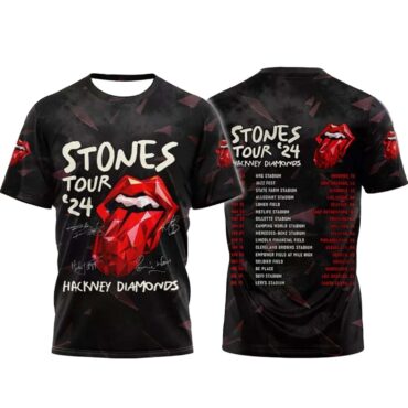 Rolling Stones Hackney Diamonds Tour 2024 3D Shirt